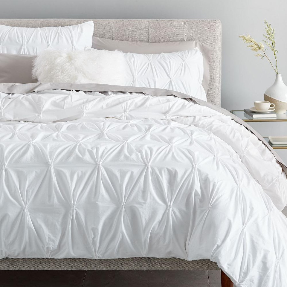 Organic Cotton Pintuck Duvet Cover & Shams